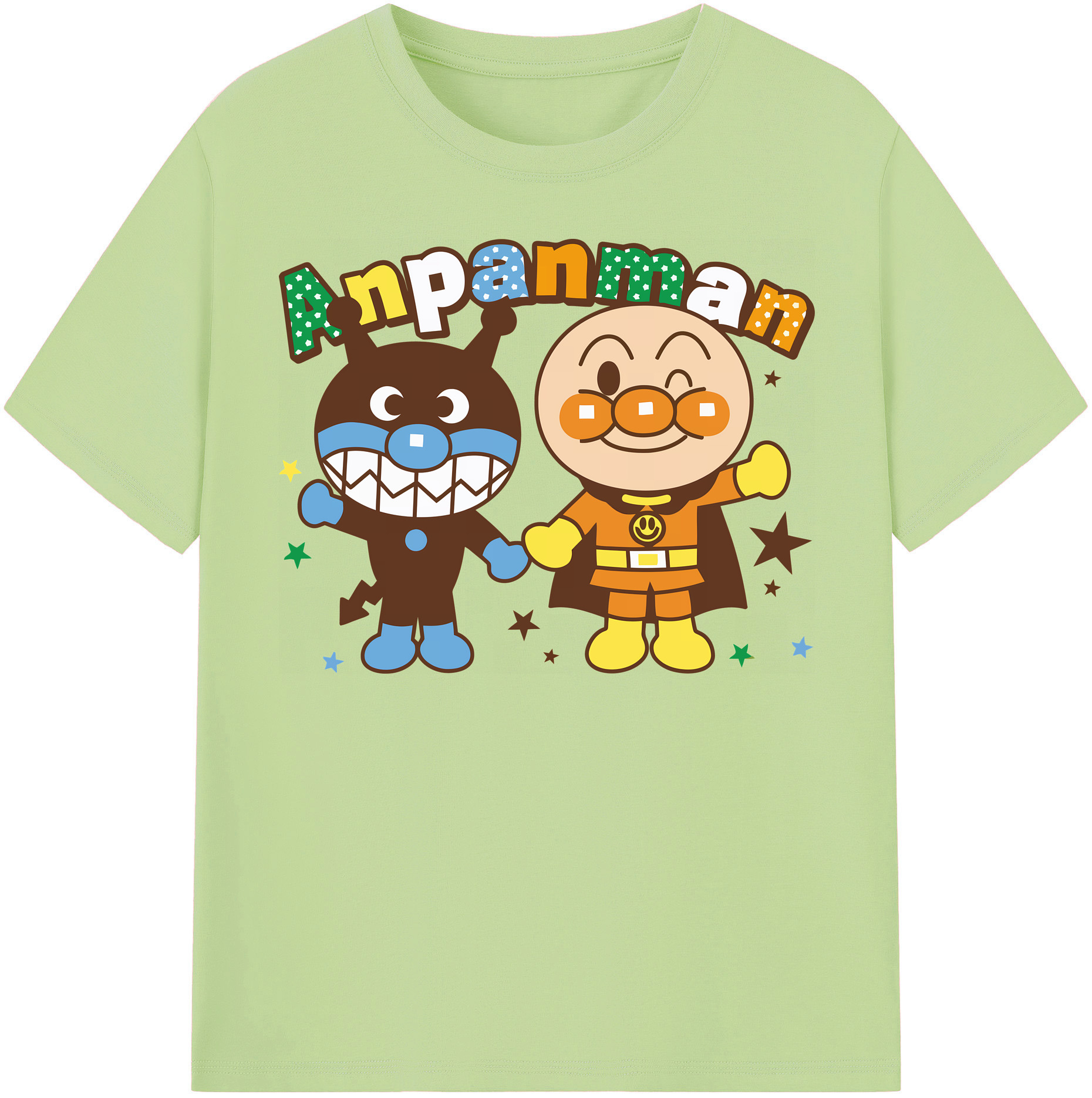 （画像用） アンパンマン Anpanman 綿100％半袖Tシャツ（フロントプリント）